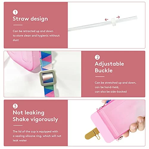 Top 10 β€οΈ GZJtutWj Popsicle Water Bottle With Strap, Creative Ice Cream Water Bottle, Cute Water Bottles With Straws, Transparent Water Jug Juice Drinking Cup Suitable For Camping Sports Shopping Kids School(Pink) π 5 Top 10 β€οΈ GZJtutWj Popsicle Water Bottle With Strap, Creative Ice Cream Water Bottle, Cute Water Bottles With Straws, Transparent Water Jug Juice Drinking Cup Suitable For Camping Sports Shopping Kids School(Pink) π - Image 3