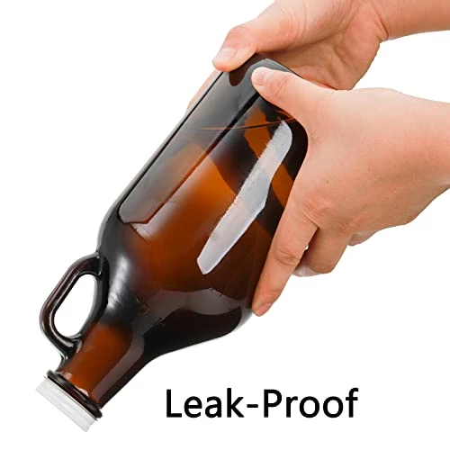 Coupon π₯ ZEAYEA 3 Pack Glass Growler, 32 Oz Amber Glass Jug With Lids And Handle, Great For Beer, Home Brewing, Kombucha, Cider, Soda, Distilled Water 𧨠4 Coupon π₯ ZEAYEA 3 Pack Glass Growler, 32 Oz Amber Glass Jug With Lids And Handle, Great For Beer, Home Brewing, Kombucha, Cider, Soda, Distilled Water 𧨠- Image 2