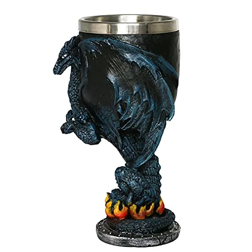 Hot Sale π€© Alikiki Medieval Fantasy Blue Dragon Goblet - Dungeons And Dragons Gifts Party Decoration - D&D Game Chalice Cup Of Thrones Merchandise 7oz Stainless Steel Gothic Drinking Cups β¨ 5 Hot Sale π€© Alikiki Medieval Fantasy Blue Dragon Goblet - Dungeons And Dragons Gifts Party Decoration - D&D Game Chalice Cup Of Thrones Merchandise 7oz Stainless Steel Gothic Drinking Cups β¨ - Image 3