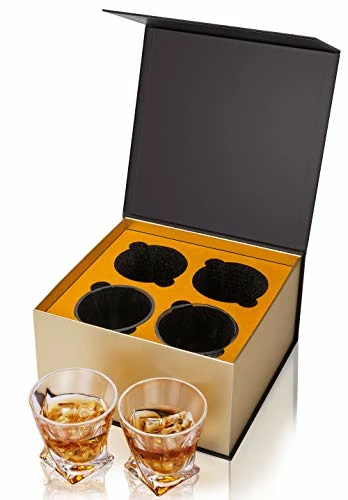 Brand new π― KANARS Whiskey Glasses Set Of 4, 10 Oz Twisted Old Fashioned Lowball Bar Tumblers In Gift Box, Crystal Rocks Glass For Bourbon Scotch Cocktail Whisky Vodka, Rock Barware For Men Dad Gift π 4 Brand new π― KANARS Whiskey Glasses Set Of 4, 10 Oz Twisted Old Fashioned Lowball Bar Tumblers In Gift Box, Crystal Rocks Glass For Bourbon Scotch Cocktail Whisky Vodka, Rock Barware For Men Dad Gift π - Image 2