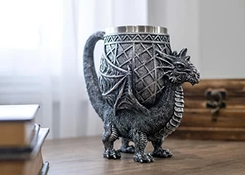 Wholesale π Cottage Garden Dragon Antique Silver 14 Ounce Stainless Steel Insert Goblet Chalice Mu βοΈ 7 Wholesale π Cottage Garden Dragon Antique Silver 14 Ounce Stainless Steel Insert Goblet Chalice Mu βοΈ - Image 5