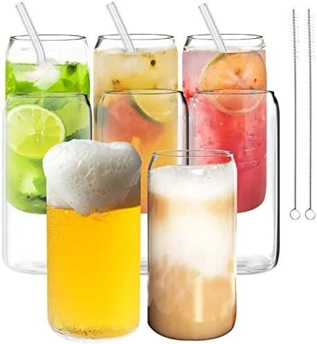 Best deal π₯° Vozoka Beer Can Glass With Bamboo Lids And Glass Straws, 4 Pack 16oz Drinking Glasses With Lids And Straws, Can Shaped Glass Cups, Iced Coffee Cup, Beer Glasses, Ideal For Water, Soda, Tea, Gift π 10 Best deal π₯° Vozoka Beer Can Glass With Bamboo Lids And Glass Straws, 4 Pack 16oz Drinking Glasses With Lids And Straws, Can Shaped Glass Cups, Iced Coffee Cup, Beer Glasses, Ideal For Water, Soda, Tea, Gift π - Image 8