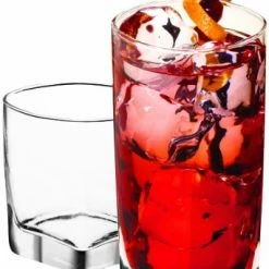 Outlet ⌛ Anchor Hocking Rio Small And Large Drinking Glasses, Set Of 16, Clear, 80850L13 ⭐