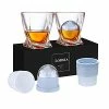 Top 10 👏 LORSIA Whiskey Rocks Glass , Set Of 4 ( 2 Crystal Bourbon Glasses , 2 Round Big Ice Ball Molds ) In Gift Box - 11 Oz Old Fashioned Glasses For Scotch Cocktail Rum Cognac Vodka Liquor, Unique Gifts For Men 💯 -Goblets & Chalices Sales Store 41adlEZUXlS