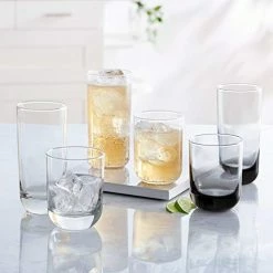 Promo ❤️ Libbey Polaris 16-Piece Tumbler And Rocks Glass Set, Axis Rocks (15 Oz) 🔔 -Goblets & Chalices Sales Store 41dWGXPL5QL