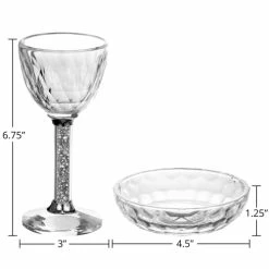Buy π Crystal Kiddush Cup Set - Premium Kiddush Wine Cup And Saucer For Shabbat, Havdalah, Passover - Judaica Shabbos And Holiday Gift (Silver Gemstones) π 10 Buy π Crystal Kiddush Cup Set - Premium Kiddush Wine Cup And Saucer For Shabbat, Havdalah, Passover - Judaica Shabbos And Holiday Gift (Silver Gemstones) π -Goblets & Chalices Sales Store 41dnq6RaCsL