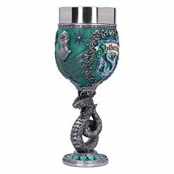 Budget 💯 Nemesis Now Collectable Harry Potter Slytherin Hogwarts House Collectaible Goblet, 1 Count (Pack Of 1), Green Silver 🔔 -Goblets & Chalices Sales Store 41eSHmqVQFS