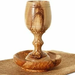 Flash Sale 💯 THE JERUSALEM GIFT SHOP SINCE 2004 Communion Cups - The Lord's Supper - Olive Wood Bread Tray With Two Small 3 Inch Olive Wood Cups And In Gift Bag ❤️ -Goblets & Chalices Sales Store 41eg0NFblxS. AC