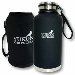Goblets & Chalices Sales Store 6 Flash Sale π Yukon Growlers Insulated Beer Growler β Keeps Beer Cold And Carbonated For 24+ Hours β Keeps Drinks Hot For 12 Hours β Stainless Steel Water Bottle With Carrying Case And Improved Lid β 64 Oz β€οΈ