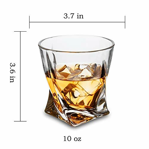 Brand new π― KANARS Whiskey Glasses Set Of 4, 10 Oz Twisted Old Fashioned Lowball Bar Tumblers In Gift Box, Crystal Rocks Glass For Bourbon Scotch Cocktail Whisky Vodka, Rock Barware For Men Dad Gift π 5 Brand new π― KANARS Whiskey Glasses Set Of 4, 10 Oz Twisted Old Fashioned Lowball Bar Tumblers In Gift Box, Crystal Rocks Glass For Bourbon Scotch Cocktail Whisky Vodka, Rock Barware For Men Dad Gift π - Image 3