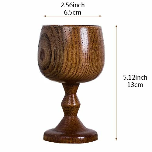 Brand new 𧨠TBWHL Hand-made Jujube Wooden Wine Goblet Drinking Cup 5oz (150ml) ⨠4 Brand new 𧨠TBWHL Hand-made Jujube Wooden Wine Goblet Drinking Cup 5oz (150ml) ⨠- Image 2