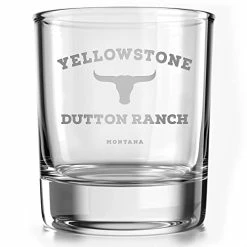 Top 10 🧨 Old Southern Brass Yellowstone Dutton Ranch Old Fashioned Whiskey Rocks Glass - Made In USA ⭐