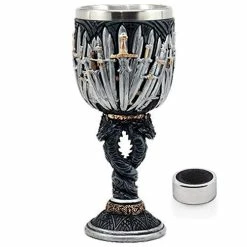 Best Pirce π€© LitLife Medieval GOT Swords Chalice Goblet D&D Game Dragon Gifts Iron Throne Chalice Cup Merchandise Drinking Vessel With Wine Drip Ring Dragongoblet-1 π―