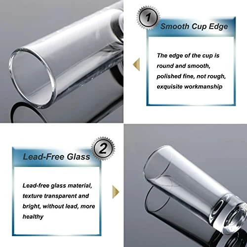 Best Pirce β Farielyn-X Clear Heavy Base Shot Glasses 12 Pack, 2 Oz Tall Glass Set For Whiskey, Tequila, Vodk π 4 Best Pirce β Farielyn-X Clear Heavy Base Shot Glasses 12 Pack, 2 Oz Tall Glass Set For Whiskey, Tequila, Vodk π - Image 2