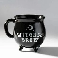 Outlet 🎉 Summit Collection 12 Fl Oz Witch's Brew Cauldron Mug Ceramic Drinkware 🧛 Halloween Decor Tabletop Decoration (Black Plain) ✨ -Goblets & Chalices Sales Store 41j2CseuWzL. AC