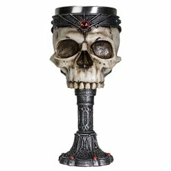 Top 10 β¨ SUMMIT COLLECTION Crowned Gothic Ossuary Skull Wine Goblet Removable Stainless Steel Insert Stemware Sacrificial Ceremonial Skull Wine Chalice Goblet 7 Fl Oz Drinkware π¦ Halloween Decor π