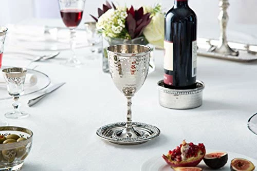 Flash Sale β Kiddush Cup Chalice With Crystal Beaded Edge- Saucer Tray Included-Stainless Steel And Rust Resistant- For Sabbath And Holidays π 3 Flash Sale β Kiddush Cup Chalice With Crystal Beaded Edge- Saucer Tray Included-Stainless Steel And Rust Resistant- For Sabbath And Holidays π