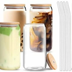 Best deal π₯° Vozoka Beer Can Glass With Bamboo Lids And Glass Straws, 4 Pack 16oz Drinking Glasses With Lids And Straws, Can Shaped Glass Cups, Iced Coffee Cup, Beer Glasses, Ideal For Water, Soda, Tea, Gift π 15 Best deal π₯° Vozoka Beer Can Glass With Bamboo Lids And Glass Straws, 4 Pack 16oz Drinking Glasses With Lids And Straws, Can Shaped Glass Cups, Iced Coffee Cup, Beer Glasses, Ideal For Water, Soda, Tea, Gift π -Goblets & Chalices Sales Store 41mQeOKCYL. AC