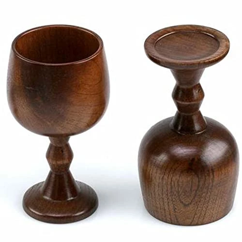 Brand new 𧨠TBWHL Hand-made Jujube Wooden Wine Goblet Drinking Cup 5oz (150ml) ⨠5 Brand new 𧨠TBWHL Hand-made Jujube Wooden Wine Goblet Drinking Cup 5oz (150ml) ⨠- Image 3