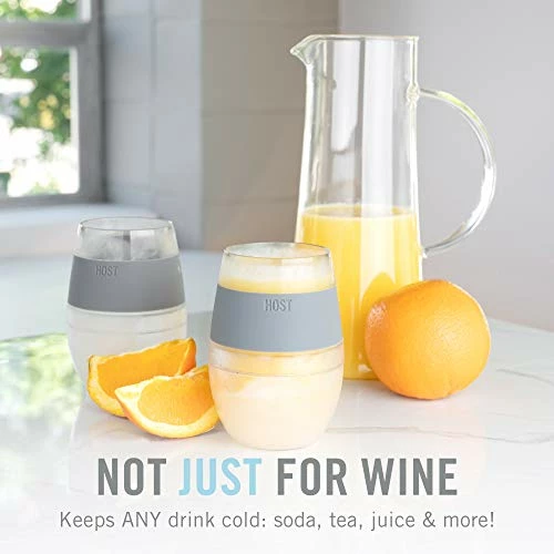 Wholesale π Host Cooling Wine Freeze Cup With Lid, Set Of 2 Plastic Double Wall Insulated Wine Tumbler Freezable Drink Vacuum Cup With Freezing Gel, Wine Glasses For Red And White Wine, Gift Essentials, Gray With Lids - Min π 6 Wholesale π Host Cooling Wine Freeze Cup With Lid, Set Of 2 Plastic Double Wall Insulated Wine Tumbler Freezable Drink Vacuum Cup With Freezing Gel, Wine Glasses For Red And White Wine, Gift Essentials, Gray With Lids - Min π - Image 5