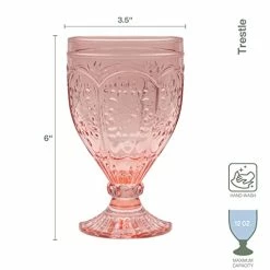 Hot Sale ✨ Fitz & Floyd Fitz And Floyd Trestle Goblet, 4 Count (Pack Of 1), Blush 🥰 -Goblets & Chalices Sales Store 41pSfnHKe6L