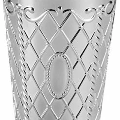 Cheap 🔔 [6 Pack] Laura Stein Premium Designed Disposable, Silver-like, Plastic Silver Kiddush Wine Drinking Cup With Matching Tray For Wedding, Passover, Shabbat, Havdalah, Or Kids 🤩 -Goblets & Chalices Sales Store 41pZudhx0UL