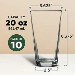 Cheapest 😉 DISCOUNT PROMOS 10 Personal Mixing Glasses Set, 20 Oz. - Pub Glass, Thick Base - Clear - Custom - Clear 🥰 -Goblets & Chalices Sales Store 41tLPqk5jJL