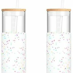 Best deal 😉 Tronco 24oz Glass Tumbler Glass Water Bottle Straw Silicone Protective Sleeve Bamboo Lid - BPA Free Coffee Col 🛒 -Goblets & Chalices Sales Store 41tfW6YoL3L. AC