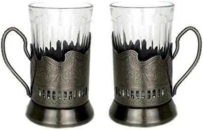 Coupon 𧨠Neman 7 Oz Crystal Granyoniy Tea Glass With Podstakannik, Hot/Cold Beverage Glass With Metal Holder (2), 4 PCs β 4 Coupon 𧨠Neman 7 Oz Crystal Granyoniy Tea Glass With Podstakannik, Hot/Cold Beverage Glass With Metal Holder (2), 4 PCs β - Image 2