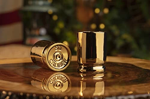Wholesale β€οΈ Old Southern Brass The Original 50 Caliber Brass Ceramic Shot Glasses - Set Of 2 - American Owned & Operated - LIFETIME G π€© 4 Wholesale β€οΈ Old Southern Brass The Original 50 Caliber Brass Ceramic Shot Glasses - Set Of 2 - American Owned & Operated - LIFETIME G π€© - Image 2