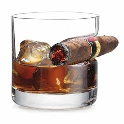 Deals ✨ Godinger Gifts For Men, Cigar Whiskey Glass, Old Fashioned Whiskey Glasses With Indented Cigar Rest 😀
