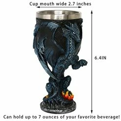 Hot Sale π€© Alikiki Medieval Fantasy Blue Dragon Goblet - Dungeons And Dragons Gifts Party Decoration - D&D Game Chalice Cup Of Thrones Merchandise 7oz Stainless Steel Gothic Drinking Cups β¨ 11 Hot Sale π€© Alikiki Medieval Fantasy Blue Dragon Goblet - Dungeons And Dragons Gifts Party Decoration - D&D Game Chalice Cup Of Thrones Merchandise 7oz Stainless Steel Gothic Drinking Cups β¨ -Goblets & Chalices Sales Store 41zEnrqNvBL