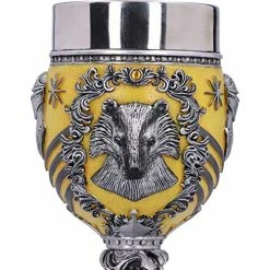 Cheapest 🌟 Nemesis Now Harry Potter Hufflepuff Hogwarts House Collectible Goblet, 1 Count (Pack Of 1), Yellow Silver 👏 -Goblets & Chalices Sales Store 510KILlBcML
