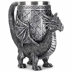 Wholesale π Cottage Garden Dragon Antique Silver 14 Ounce Stainless Steel Insert Goblet Chalice Mu βοΈ
