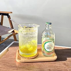 Flash Sale 😍 Kingrol Professional Cocktail Mixing Glasses, Set Of 2, 21 Ounces Heavy Duty Mixing Pitchers For Stirred Cocktail, Crystal Clear Stirring Glasses, Fancy Embossed Des 🎉 -Goblets & Chalices Sales Store 512dmNy0DhL