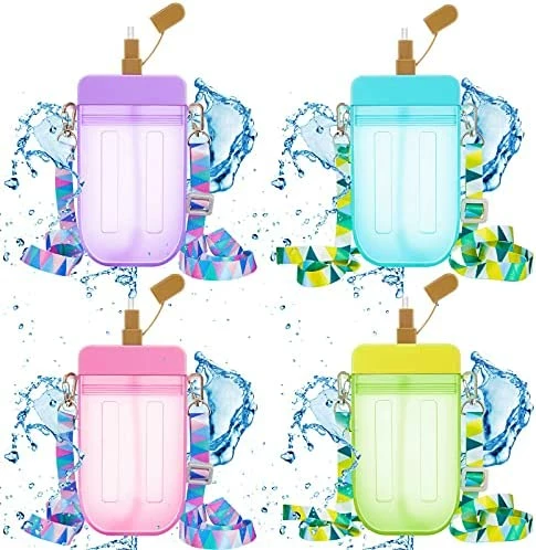 Budget π Cunhill 4 Pieces Cute Ice Cream Water Bottles With Strap Kawaii Camera Shaped Drinking Purse Ice Bar Transparent Jug Cup For Camping Sports Shopping Kids(Stylish Style) π 9 Budget π Cunhill 4 Pieces Cute Ice Cream Water Bottles With Strap Kawaii Camera Shaped Drinking Purse Ice Bar Transparent Jug Cup For Camping Sports Shopping Kids(Stylish Style) π - Image 7
