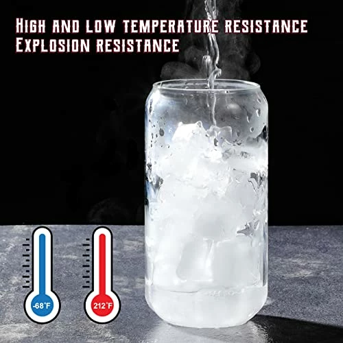 Discount π₯ NETANY Drinking Glasses With Glass Straw 4pcs Set - 16oz Can Shaped Glass Cups, Beer Glasses, Iced Coffee Glasses, Cute Tumbler Cup, Ideal For Whiskey, Soda, Tea, Water, Gift - 2 Cleaning Brushes π 6 Discount π₯ NETANY Drinking Glasses With Glass Straw 4pcs Set - 16oz Can Shaped Glass Cups, Beer Glasses, Iced Coffee Glasses, Cute Tumbler Cup, Ideal For Whiskey, Soda, Tea, Water, Gift - 2 Cleaning Brushes π - Image 5