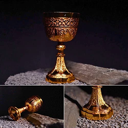 Cheapest π REPLICARTZ Gold Plated Brass Embosedd King Arthur Chalice Medieval Decor Gothic Goblet Pack Of 1 (230 Ml) π 3 Cheapest π REPLICARTZ Gold Plated Brass Embosedd King Arthur Chalice Medieval Decor Gothic Goblet Pack Of 1 (230 Ml) π