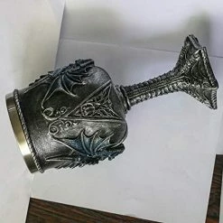 Best deal 🔥 Alikiki Medieval Blue Dragon Goblet Large - Dungeons And Dragons Goblets Chalices Gift - 14oz Stainless Steel Beer Wine Drinking Cup Vessel - GOT Dragon D&D Fans Gift For Party Decor Father Day 🎂 Birthday ❤️ -Goblets & Chalices Sales Store 514okLLDv9L