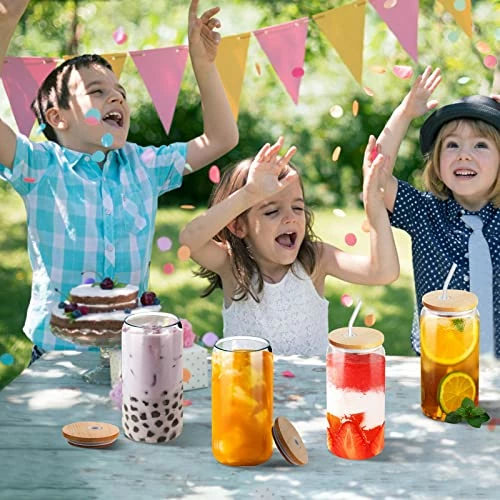 Best deal π₯° Vozoka Beer Can Glass With Bamboo Lids And Glass Straws, 4 Pack 16oz Drinking Glasses With Lids And Straws, Can Shaped Glass Cups, Iced Coffee Cup, Beer Glasses, Ideal For Water, Soda, Tea, Gift π 7 Best deal π₯° Vozoka Beer Can Glass With Bamboo Lids And Glass Straws, 4 Pack 16oz Drinking Glasses With Lids And Straws, Can Shaped Glass Cups, Iced Coffee Cup, Beer Glasses, Ideal For Water, Soda, Tea, Gift π - Image 5