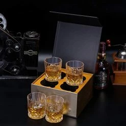 New 🎉 KANARS Old Fashioned Whiskey Glasses With Luxury Box - 10 Oz Rocks Barware For Scotch, Bourbon, Liquor And Cocktail Drinks - Set Of 4 ⭐ -Goblets & Chalices Sales Store 515qpQjUYML