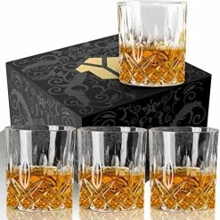 Brand new 🔔 OPAYLY Whiskey Glasses Set Of 4, Rocks Glasses, 10 Oz Old Fashioned Tumblers For Drinking Scotch Bourbon Whisky Cocktail Cognac Vodka Gin Tequila Rum Liquor Rye Gift For Men 👩 Women At Home Bar 🎁 -Goblets & Chalices Sales Store 516E0 xv7zL. AC