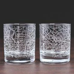 Discount 🛒 Greenline Goods Whiskey Glasses - 10 Oz Tumbler Gift Set For Philadelphia Lovers, Etched With Philadelphia Map | Old Fashioned Rocks Glass - Set Of 2 🧨 -Goblets & Chalices Sales Store 51AFWv9yyoL