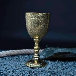 Budget 🎉 REPLICARTZ Chalice Brass Wine Goblet Vintage Handmade King's Royal Fantasy Embossed Wine Glasses Cup Wedding & Gothic 7 Oz 6-inch With Classic Packing (1) ⭐ -Goblets & Chalices Sales Store 51BFNY4exCL