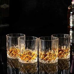 New 🎉 KANARS Old Fashioned Whiskey Glasses With Luxury Box - 10 Oz Rocks Barware For Scotch, Bourbon, Liquor And Cocktail Drinks - Set Of 4 ⭐ -Goblets & Chalices Sales Store 51CRTHd7eAL