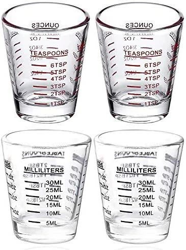 Wholesale π BCnmviku Espresso Shot Glasses Measuring Cup Liquid Heavy Glass For Baristas 2oz For Single Shot Of Ristrettos (2 Pack) 2 Pack-red π 5 Wholesale π BCnmviku Espresso Shot Glasses Measuring Cup Liquid Heavy Glass For Baristas 2oz For Single Shot Of Ristrettos (2 Pack) 2 Pack-red π - Image 3