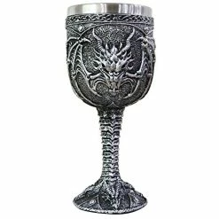 Outlet 🛒 Alikiki Medieval Roaring Dragon Wine Goblet - Dungeons And Dragons Fantasy Chalice Cup - Ideal Novelty Gothic Father Day Gift Party Idea Drinking Cup 😉