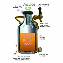 Cheap 🔔 GrowlerWerks UKeg Carbonated Growler-Great Gift For Beer Lovers, 64 Oz, Stainless St 👍 -Goblets & Chalices Sales Store 51F7YLlIO8L