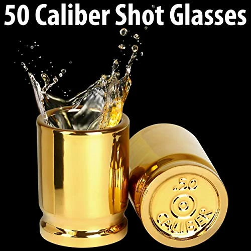 Best deal 𧨠Barbuzzo ORIGINAL 50 CAL SHOT GLASSES, Set Of 2, American Owned & Designed, Like Real 50 Caliber Bullet Casings - Shot Glasses Hold 2 Ounces π 4 Best deal 𧨠Barbuzzo ORIGINAL 50 CAL SHOT GLASSES, Set Of 2, American Owned & Designed, Like Real 50 Caliber Bullet Casings - Shot Glasses Hold 2 Ounces π - Image 2