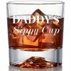 Deals 🎁 PONPUR Gifts For Men Dad, Funny Gag Whiskey Glass, Gift Ideas For 🎄 Christmas 🥳 Birthday Retirement Anniversary, Unique Grandpa Seniors Old Man Husband Drinking Bourbon Scotch Present (Daddy Sippy Cup) 🧨 -Goblets & Chalices Sales Store 51H6H57EgtL